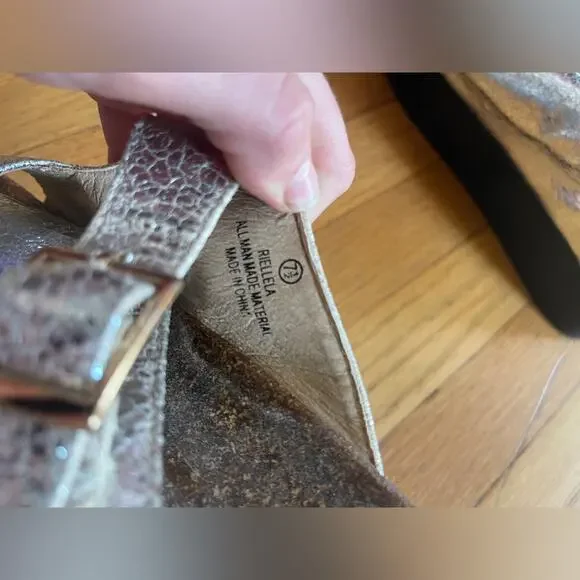 Silver Crackle Cork Flatforms - Picture 4 of 9